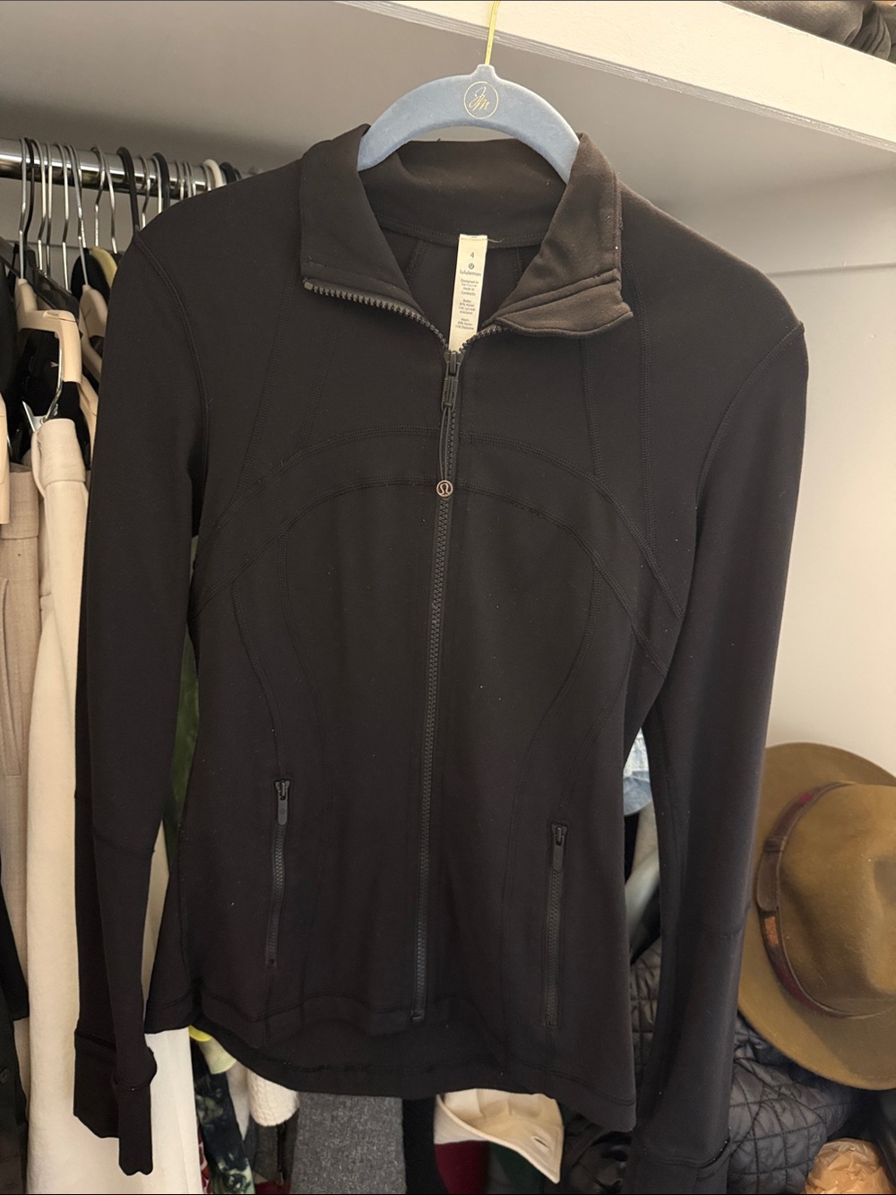 lululemon athletica Black Full-Zip Bomber-Style Jacket